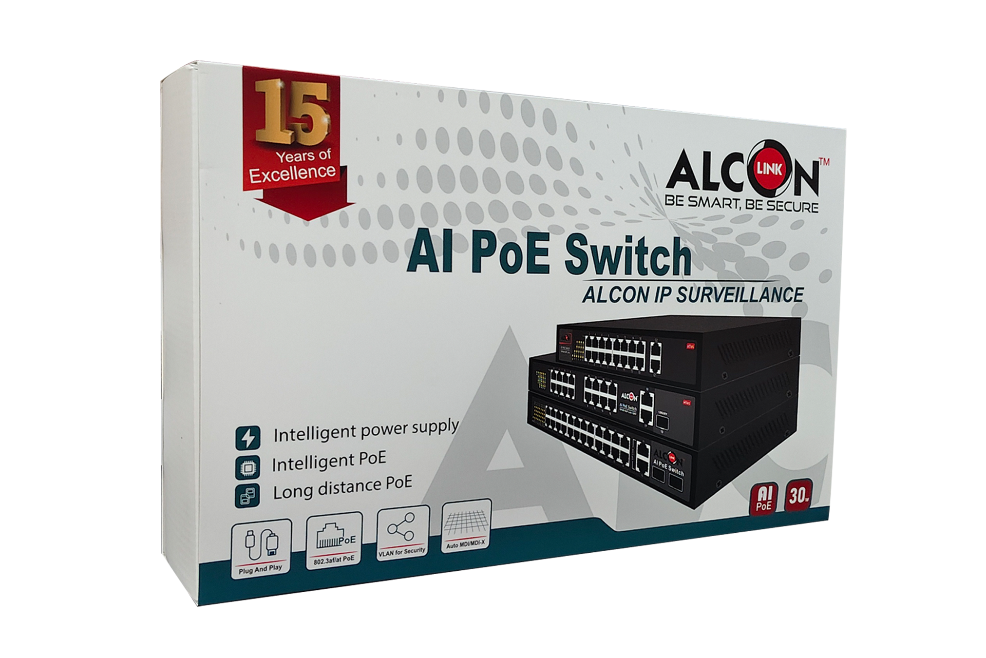 16*GE POE+ Port + 2*GE + 1*Gigabit SFP Port 260W POE Switch